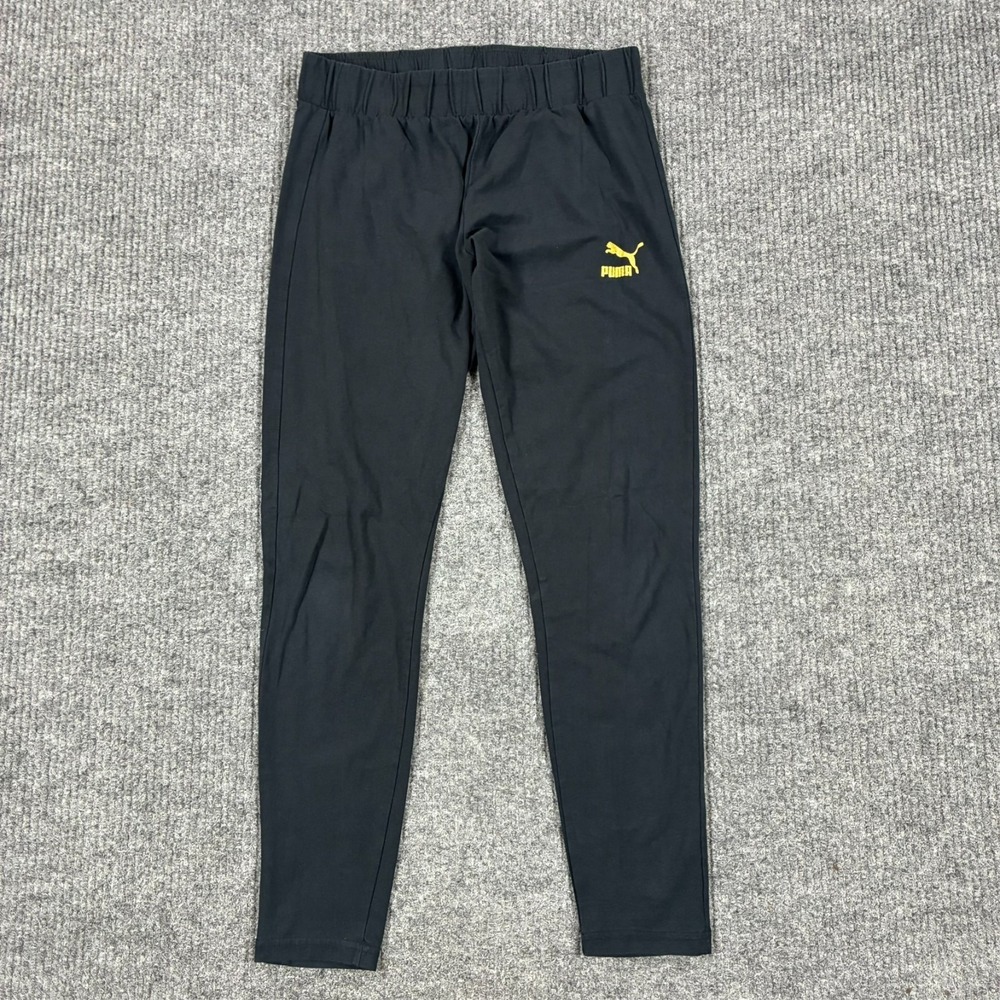 Puma Womens L Black Athletic Leggings Stretch Training Workout Running Pants